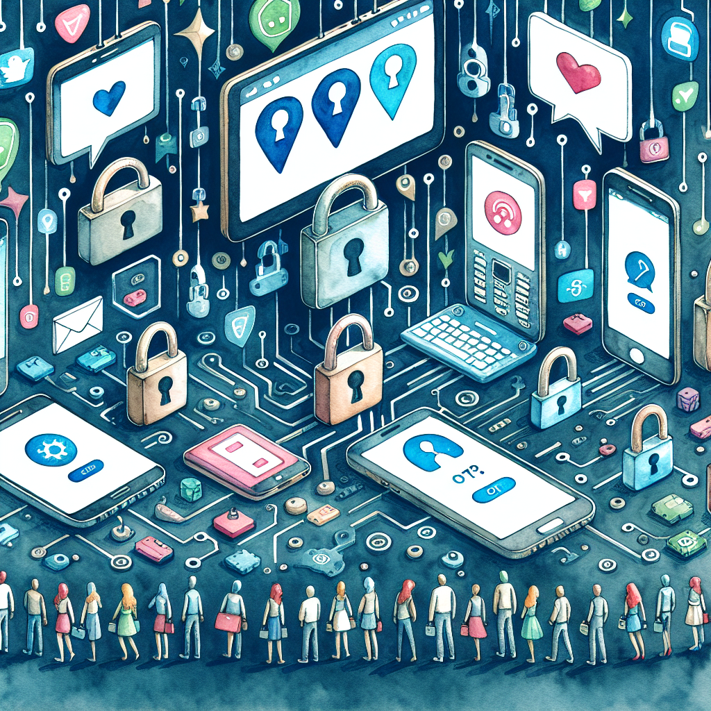 Illustration of multi-device setup receiving otp in a locked circuit board design setting, with a inspired mood.