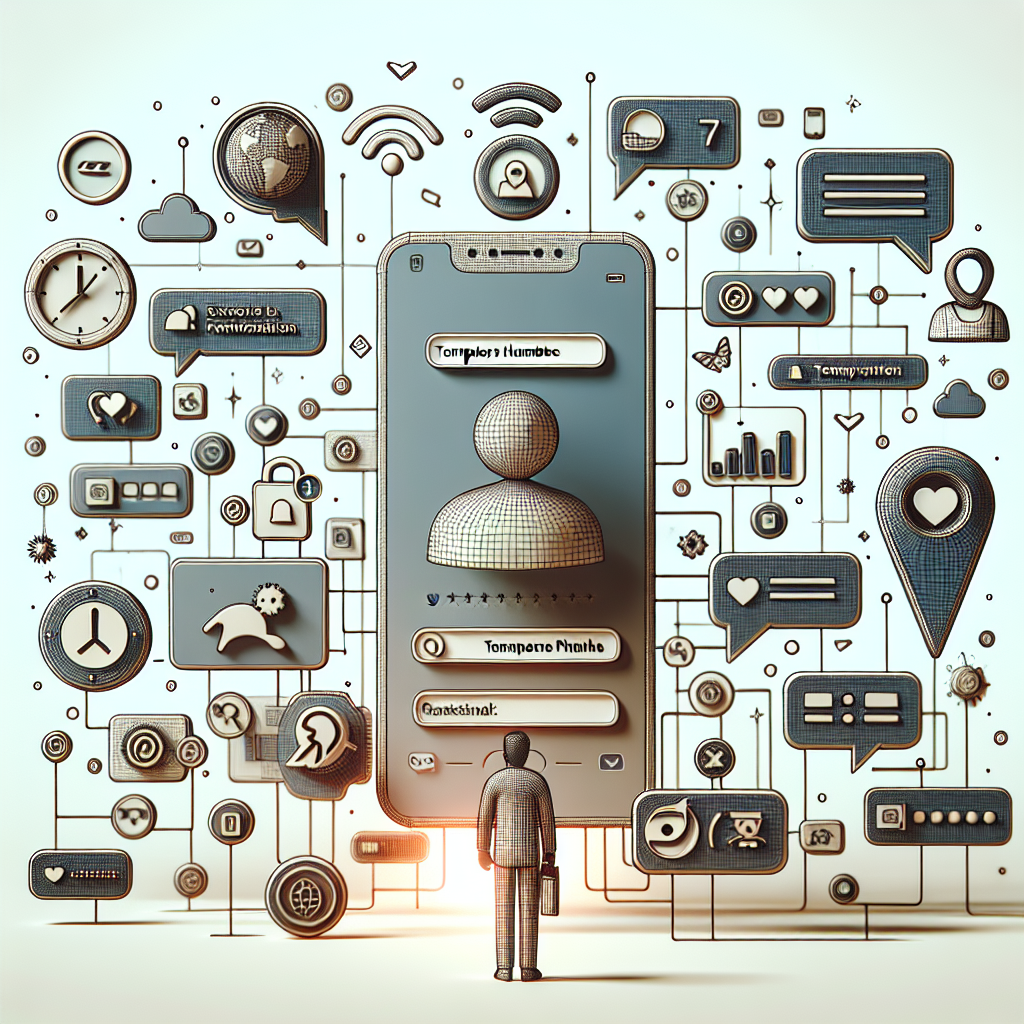 Illustration of user verifying login on app in a mobile signal icons setting, with a happy mood.